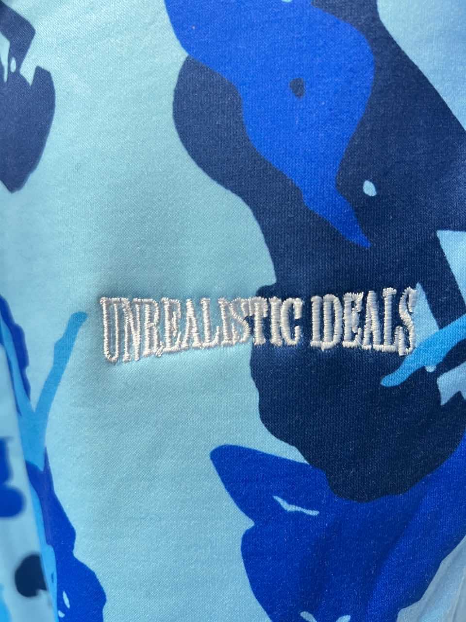 YJ Irregular Pattern Print Hooded Coat Set Women