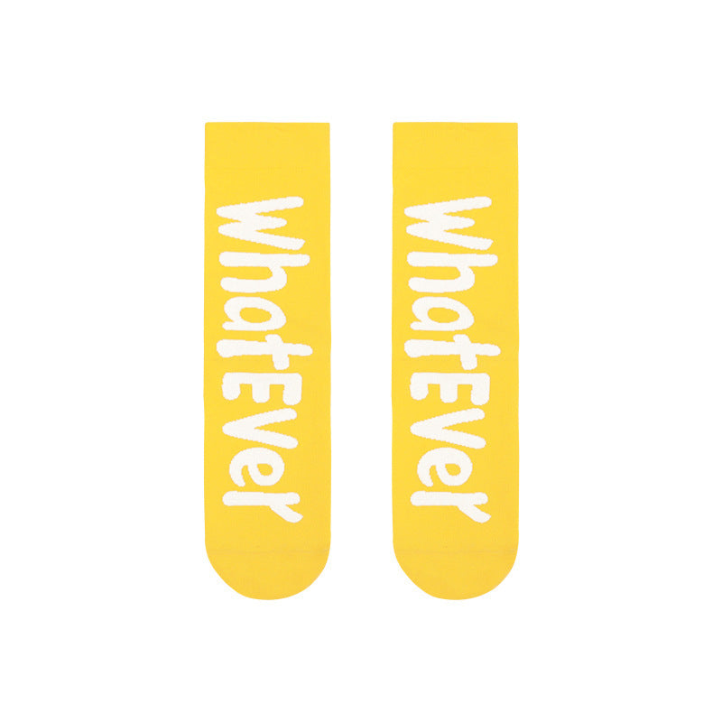 Macaron Solid Color Couple Socks Women's Tube Socks