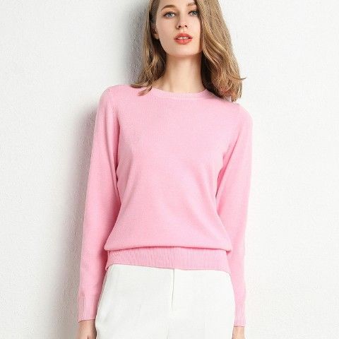 New Sweater Women Knitted Sweater Round Neck Bottoming Shirt