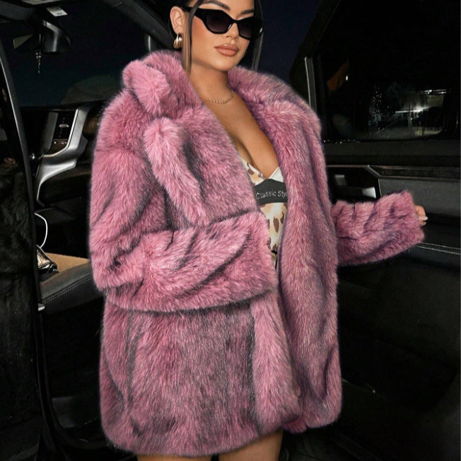 Leisure Warm Fashion Women's Fur Coat