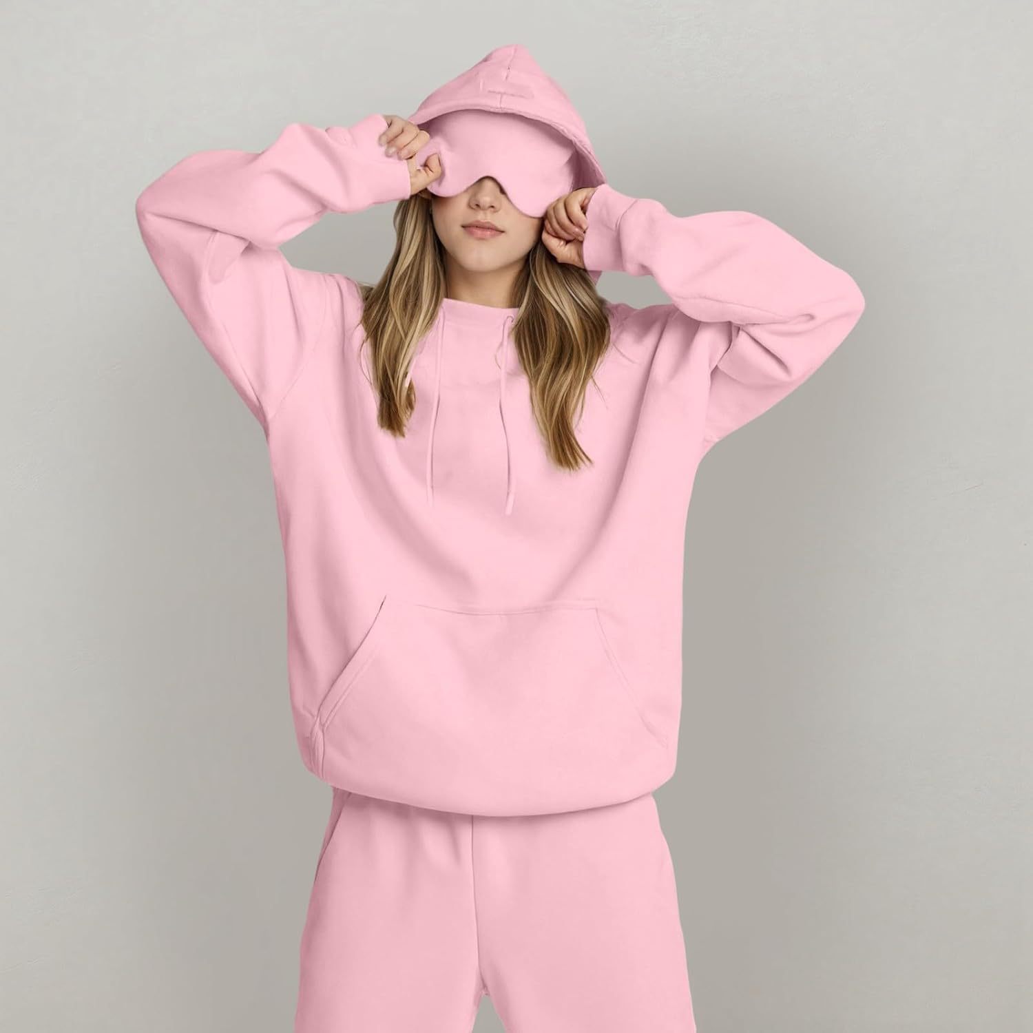 2025YJ Women's Fashion Solid Color Hooded Top