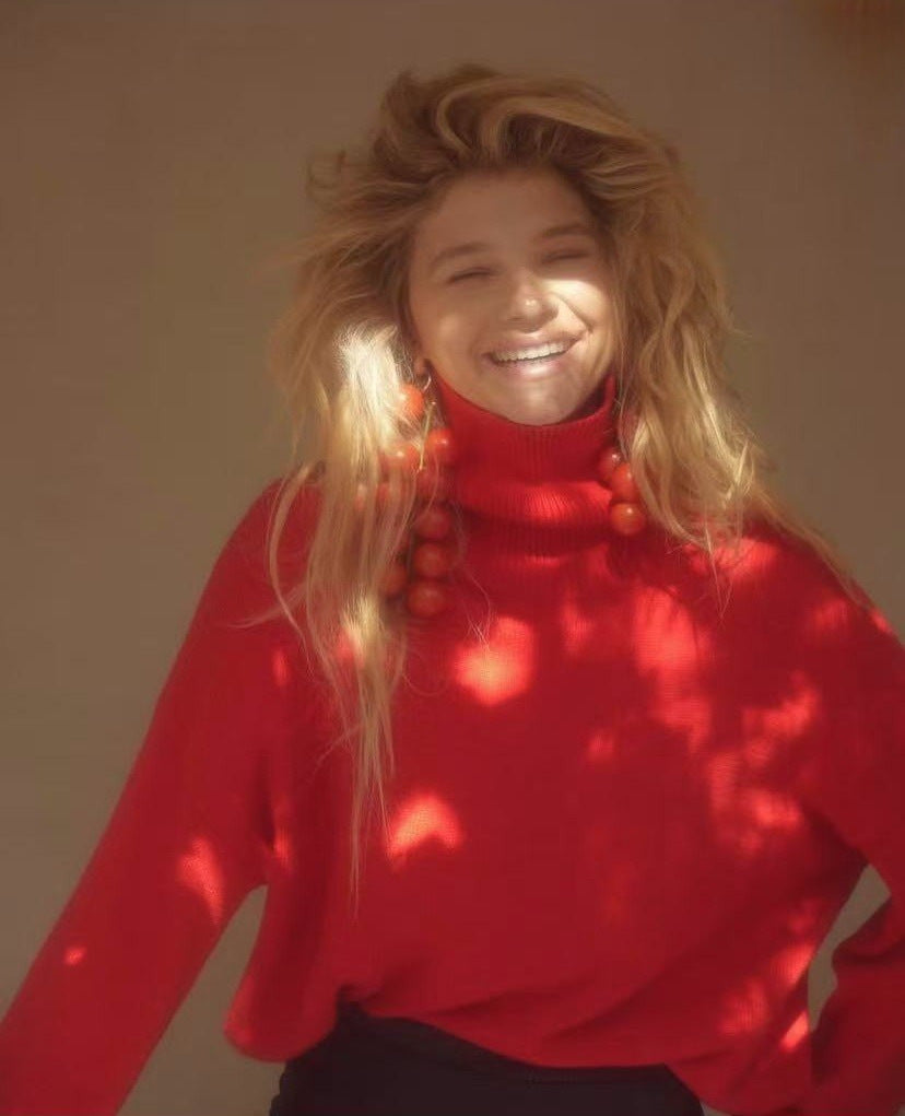 Autumn And Winter European And American Loose Basic Style Solid Color Pullover