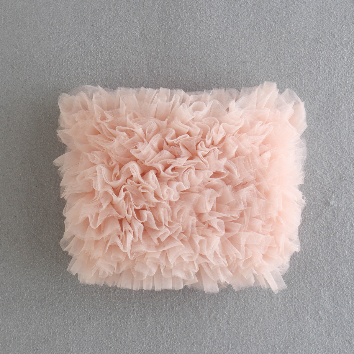 YJ Women's knitted short bubble tube top