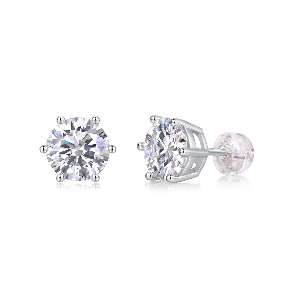 Years Quiet Good Luxury Fashion Diamond Earrings Stud Mosan Diamond Silver Jewelry