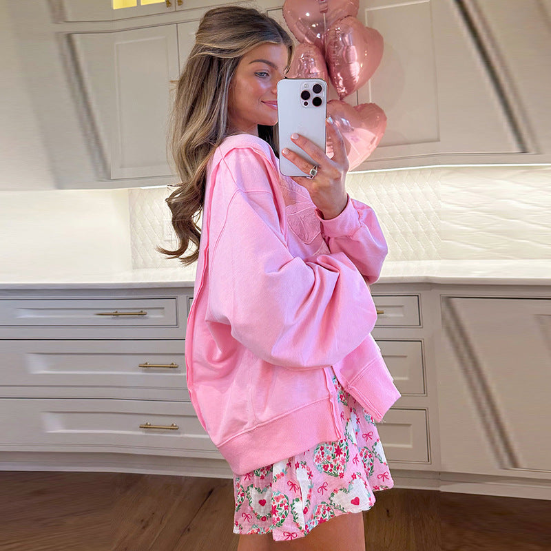 Sweet Style Big Bow Long-sleeved Top For Women