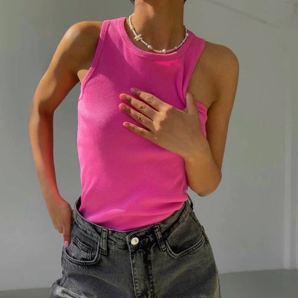 2025YJ Summer Slim Fit Short Sexy Slim Fit Vest Tight