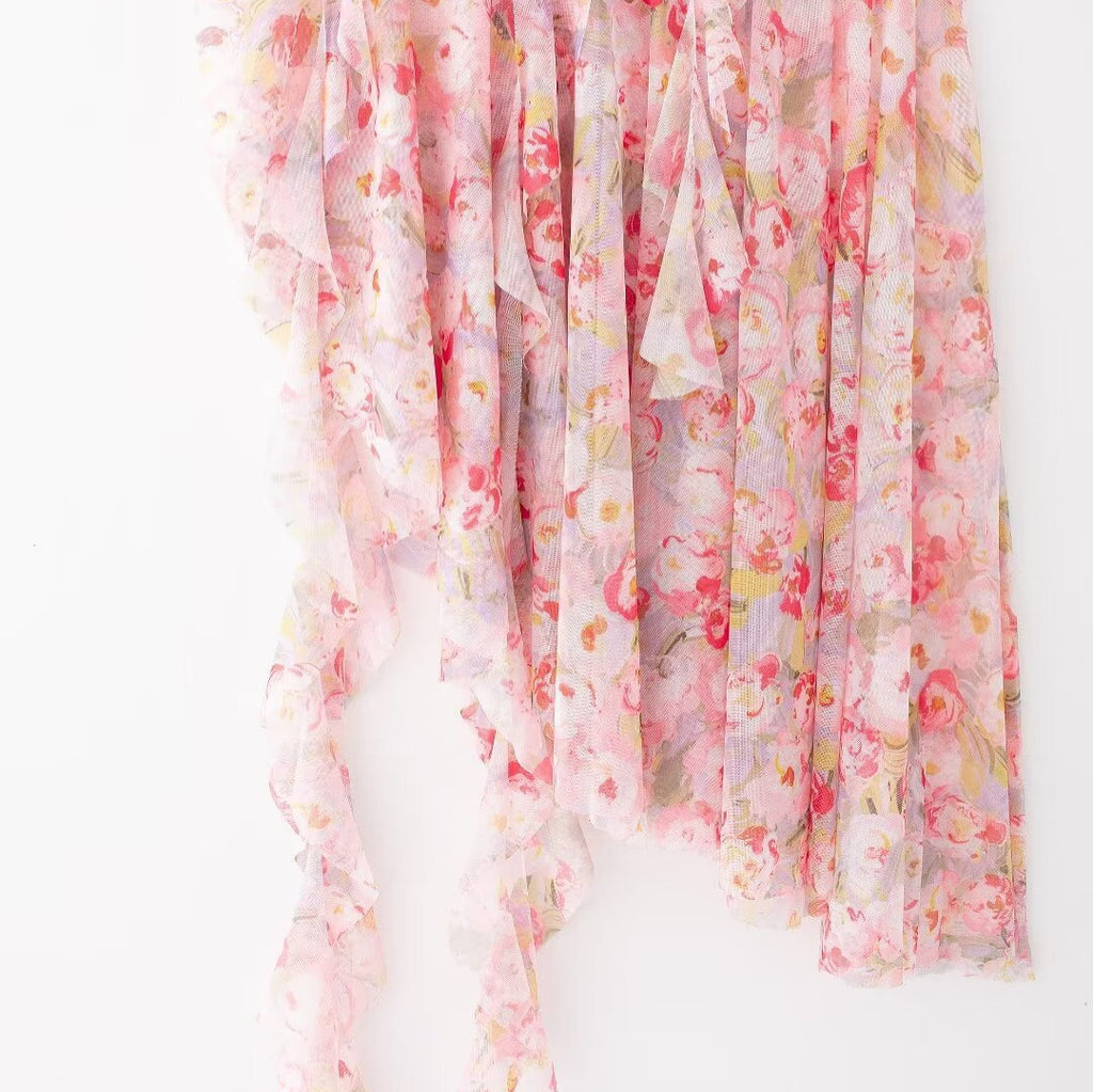 2025YJ Women's mesh slim tube top dress