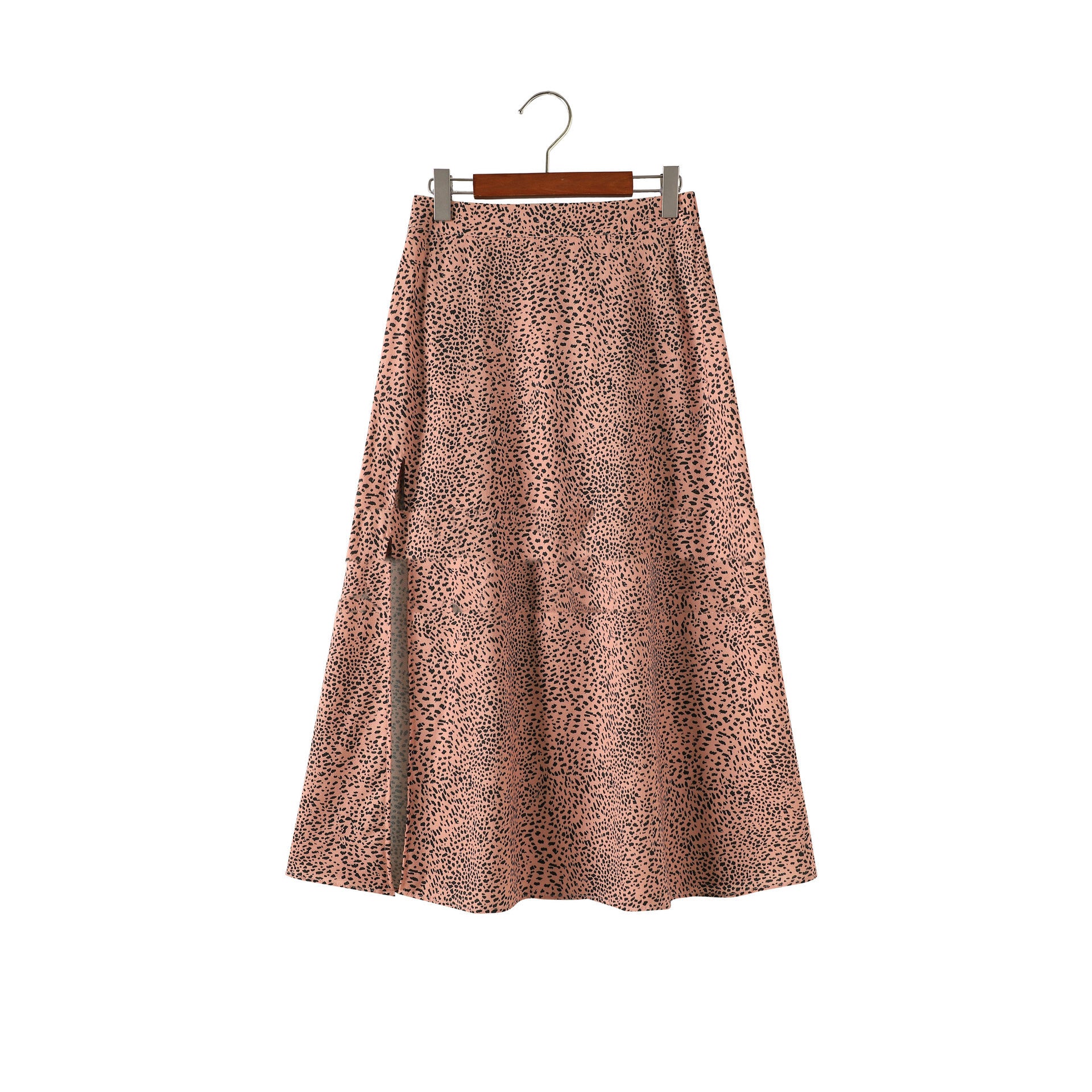Women's Loose Long Skirt Thin A-Line Skirt New Leopard Print Floral Skirt