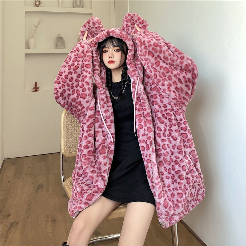 YJ Women's cute thick wool coat