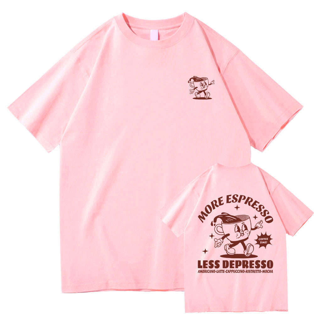 More Espresso Less Depression T-shirt Ancient Pattern Men And Women