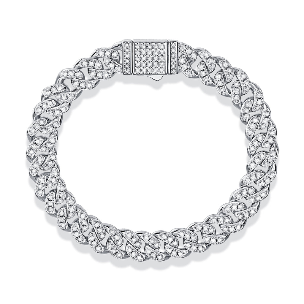 The Light Of Faith Luxury Fashion Mossan Diamond S925 Silver Bracelet