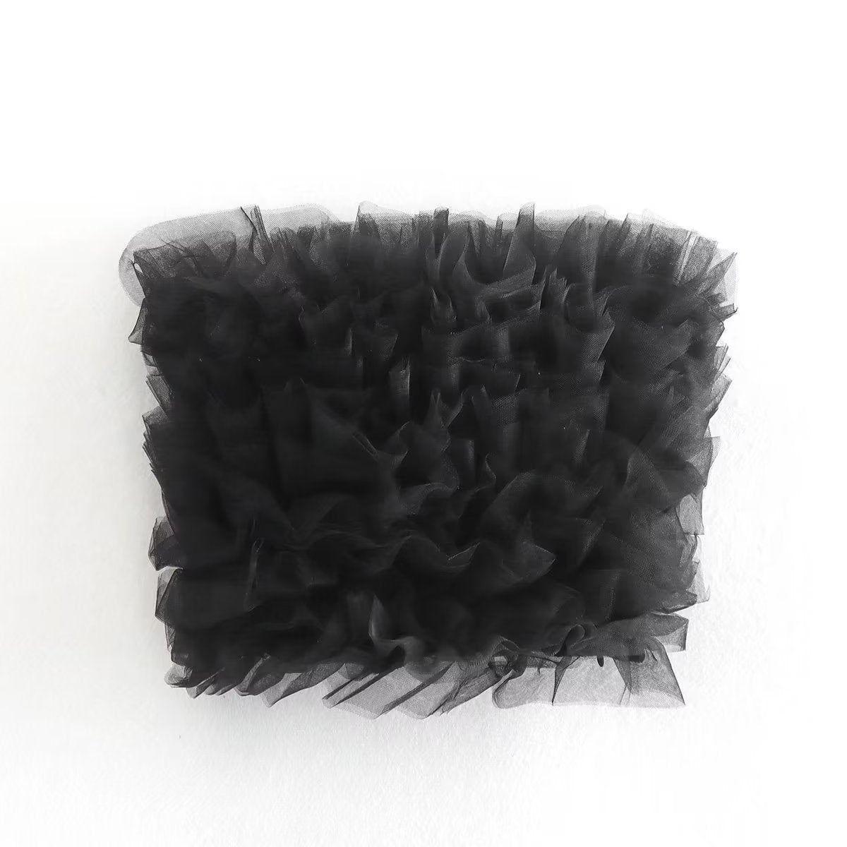 YJ Women's knitted short bubble tube top