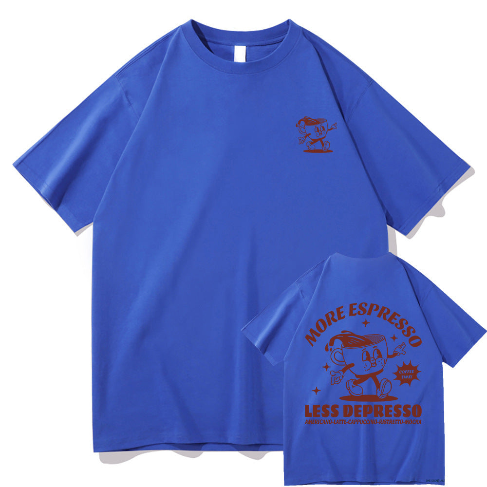 More Espresso Less Depression T-shirt Ancient Pattern Men And Women