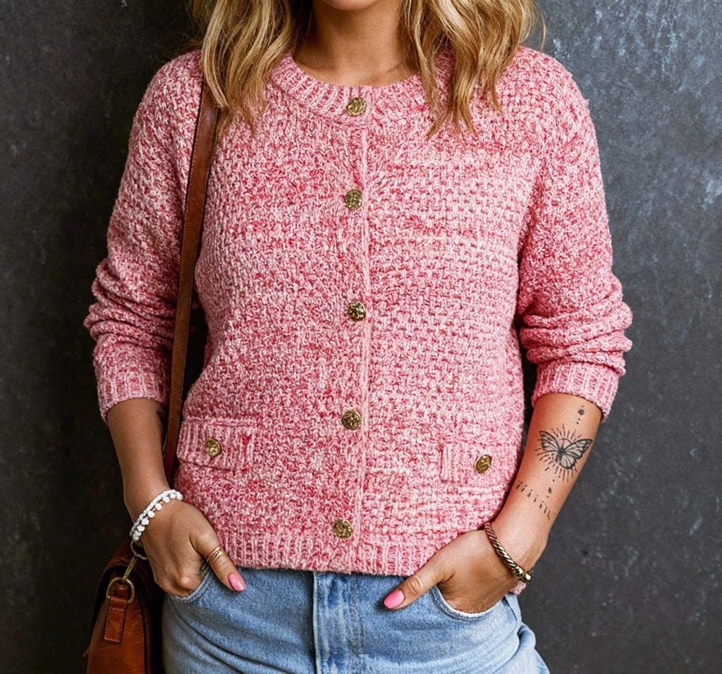 New Women's Fashion Design Knitted Coat