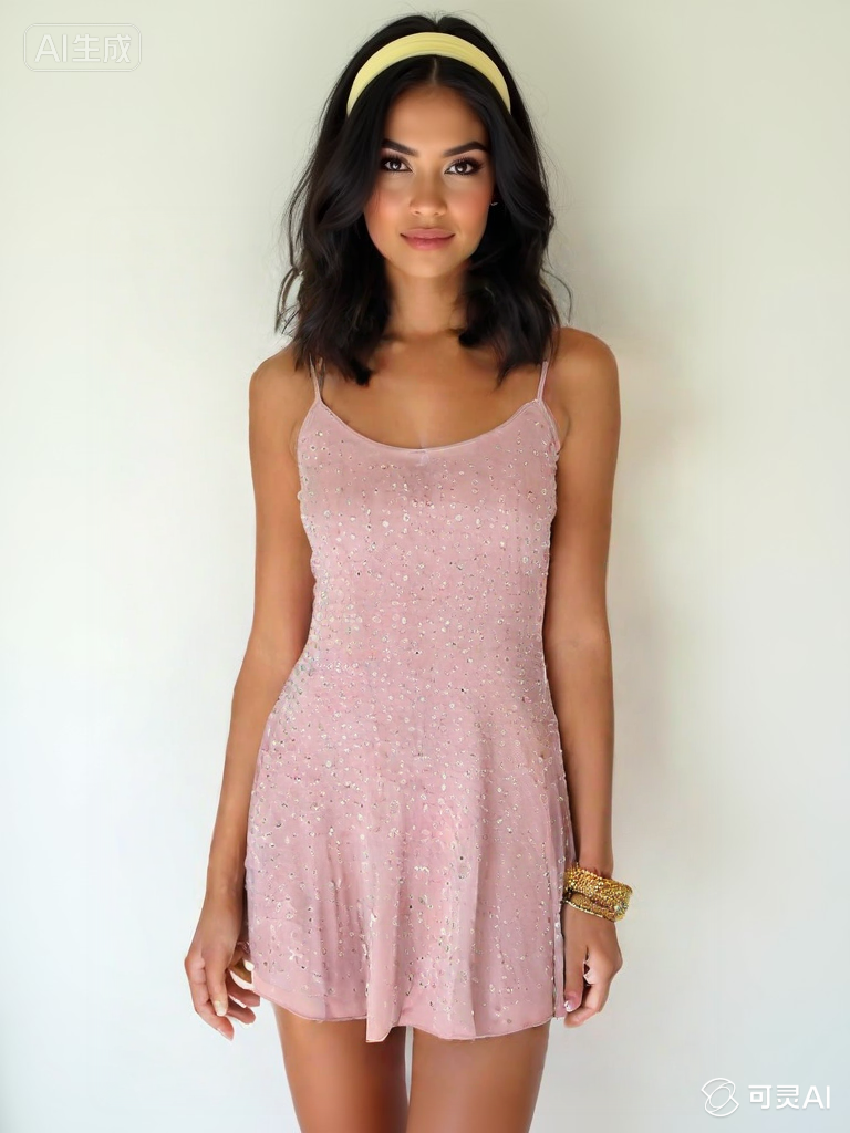 Trendy Rhinestone Sheer Party Dress - Women's Sexy Mini